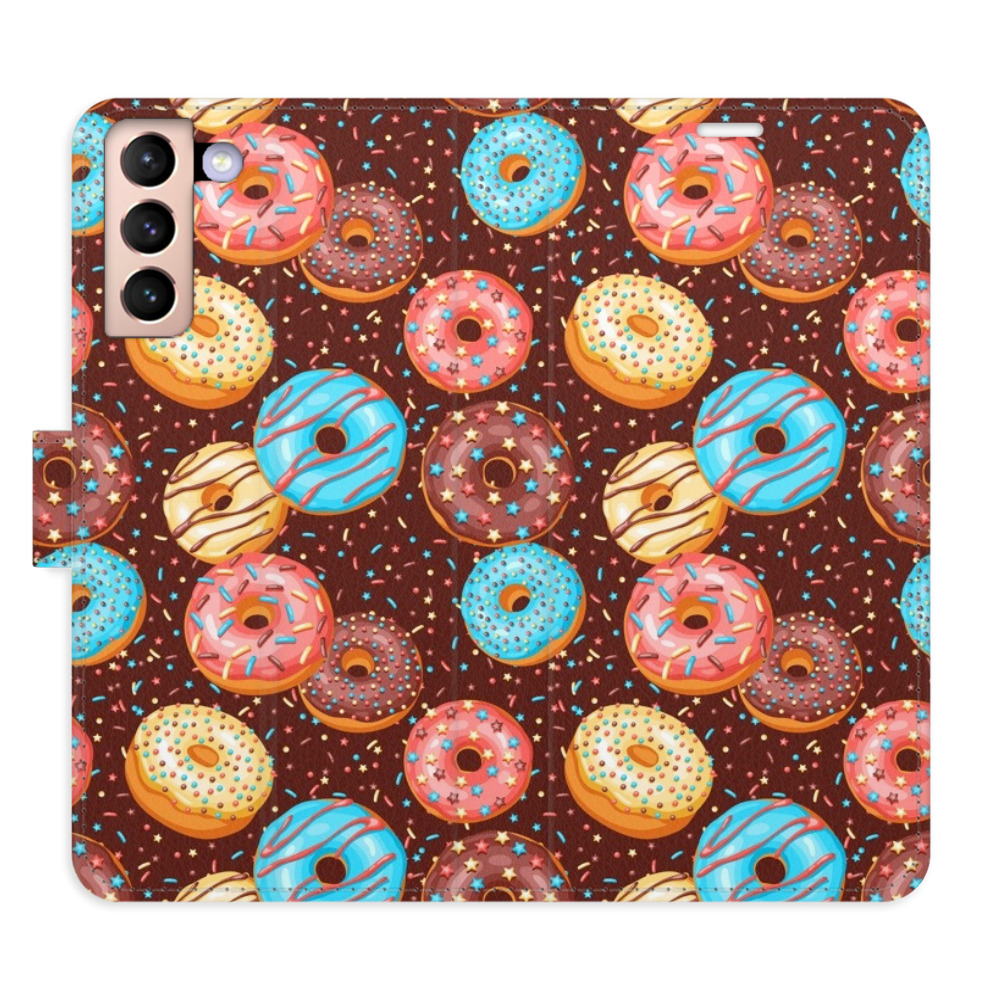 Flipové puzdro iSaprio - Donuts Pattern - Samsung Galaxy S21