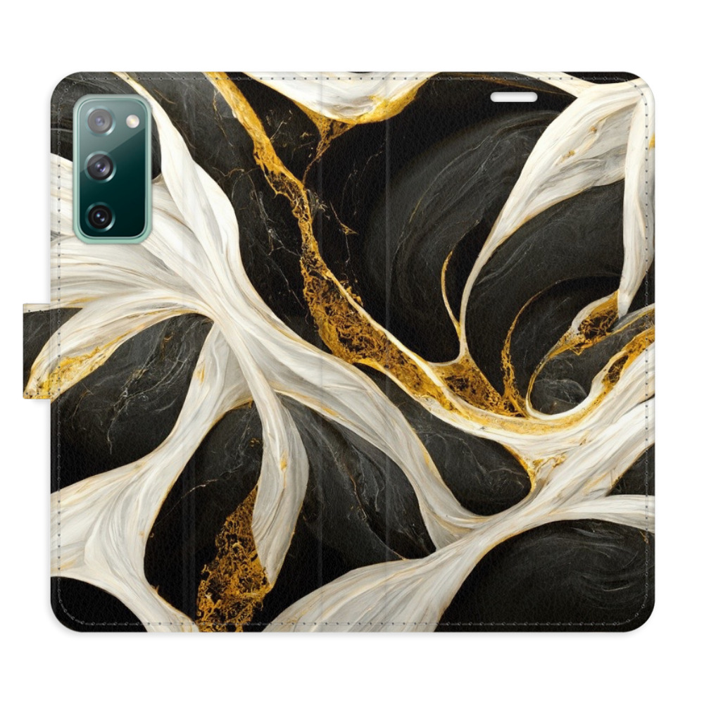 Flipové puzdro iSaprio - BlackGold Marble - Samsung Galaxy S20 FE