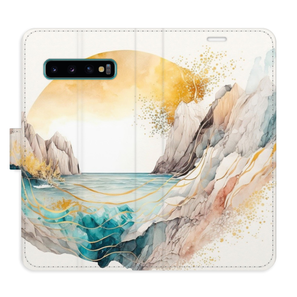 Flipové puzdro iSaprio - Winter in the Mountains - Samsung Galaxy S10