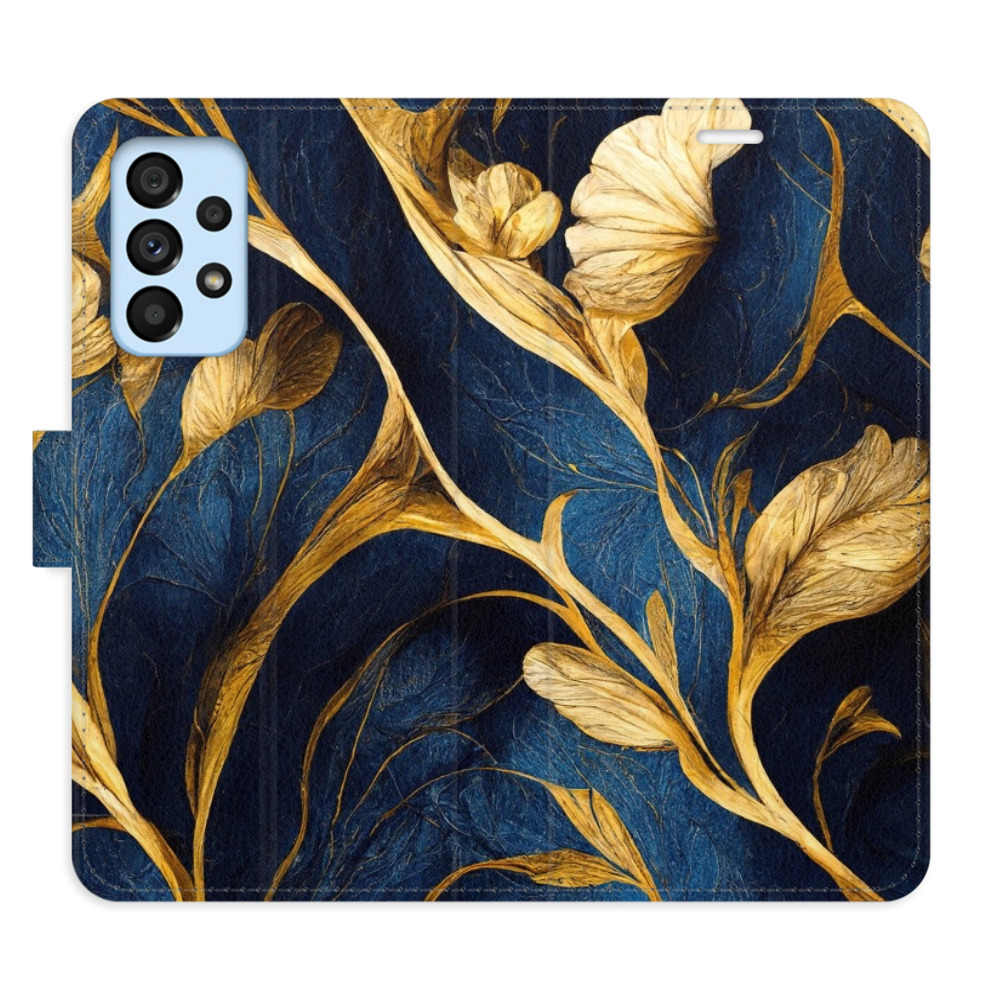 Flipové puzdro iSaprio - GoldBlue - Samsung Galaxy A53 5G