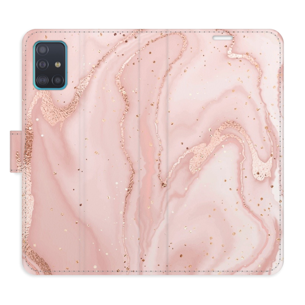 Flipové puzdro iSaprio - RoseGold Marble - Samsung Galaxy A51