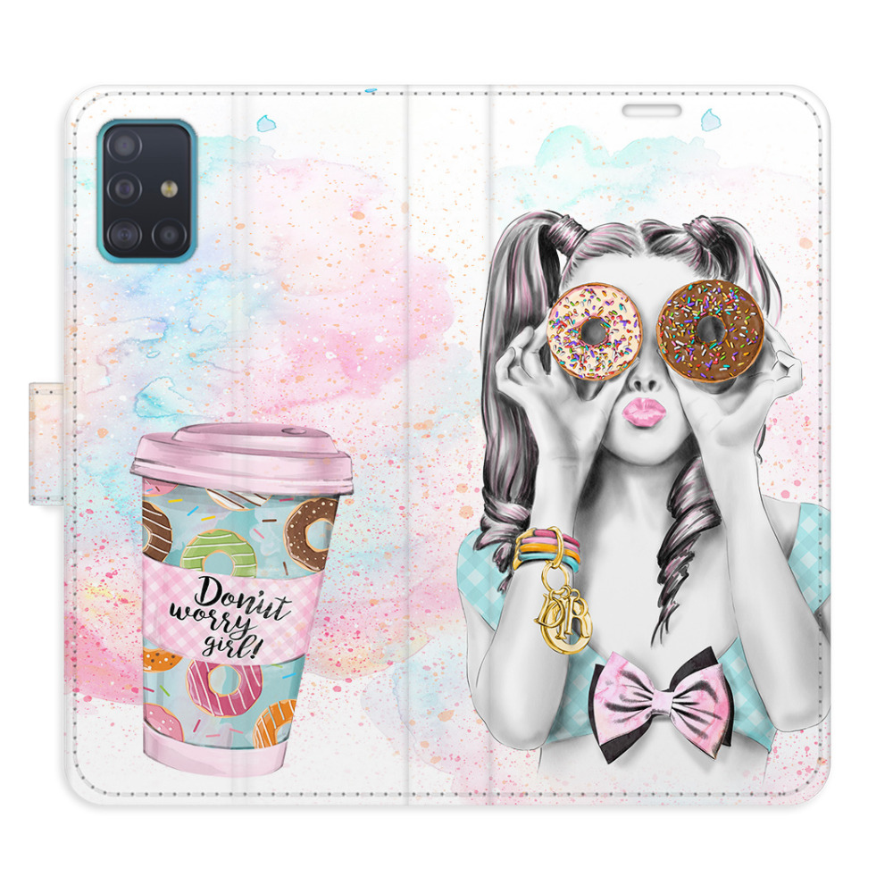 Flipové puzdro iSaprio - Donut Worry Girl - Samsung Galaxy A51