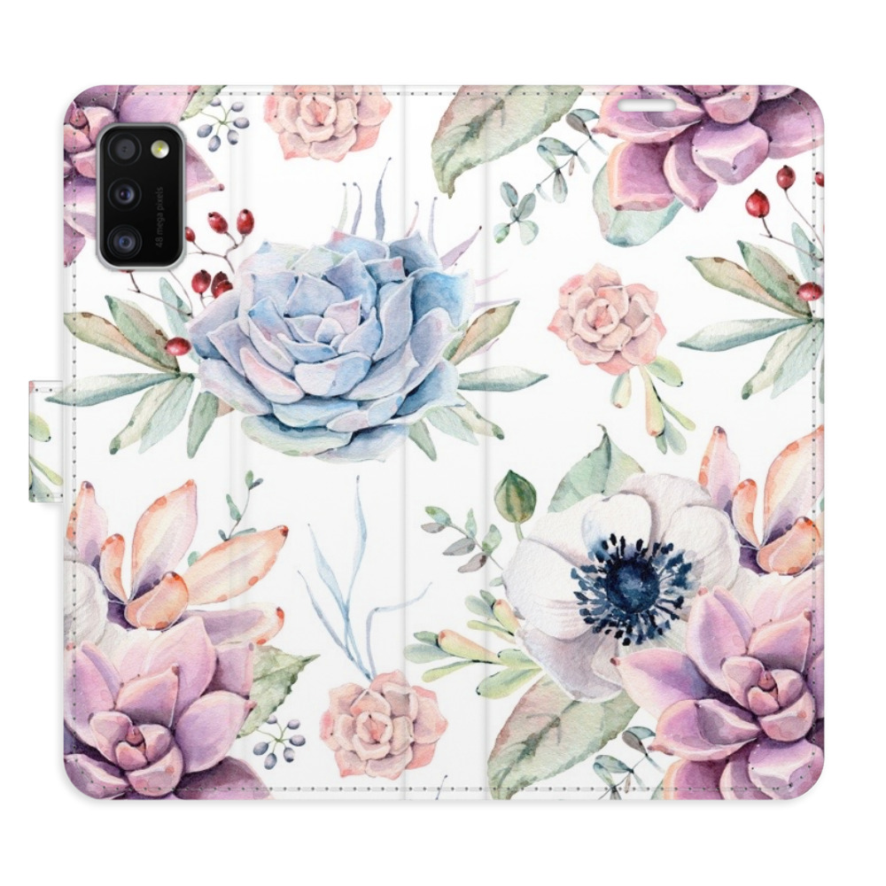 Flipové puzdro iSaprio - Succulents Pattern - Samsung Galaxy A41