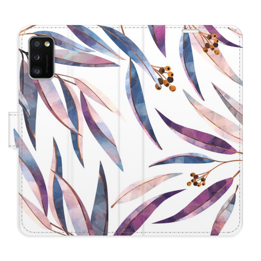 Flipové puzdro iSaprio - Ornamental Leaves - Samsung Galaxy A41