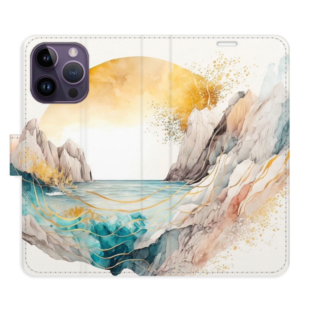 Flipové puzdro iSaprio - Winter in the Mountains - iPhone 14 Pro Max