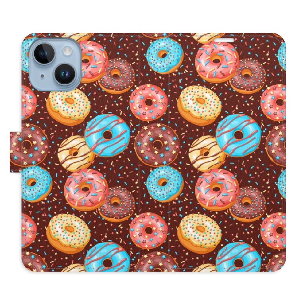 Flipové puzdro iSaprio - Donuts Pattern - iPhone 14