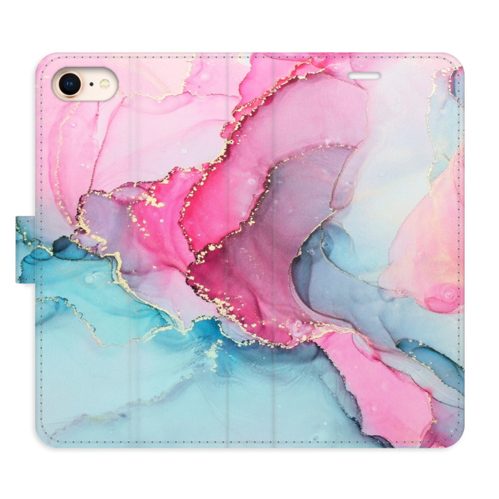 Flipové puzdro iSaprio - PinkBlue Marble - iPhone 7/8/SE 2020