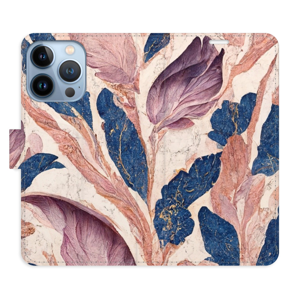 Flipové puzdro iSaprio - Old Leaves 02 - iPhone 13 Pro
