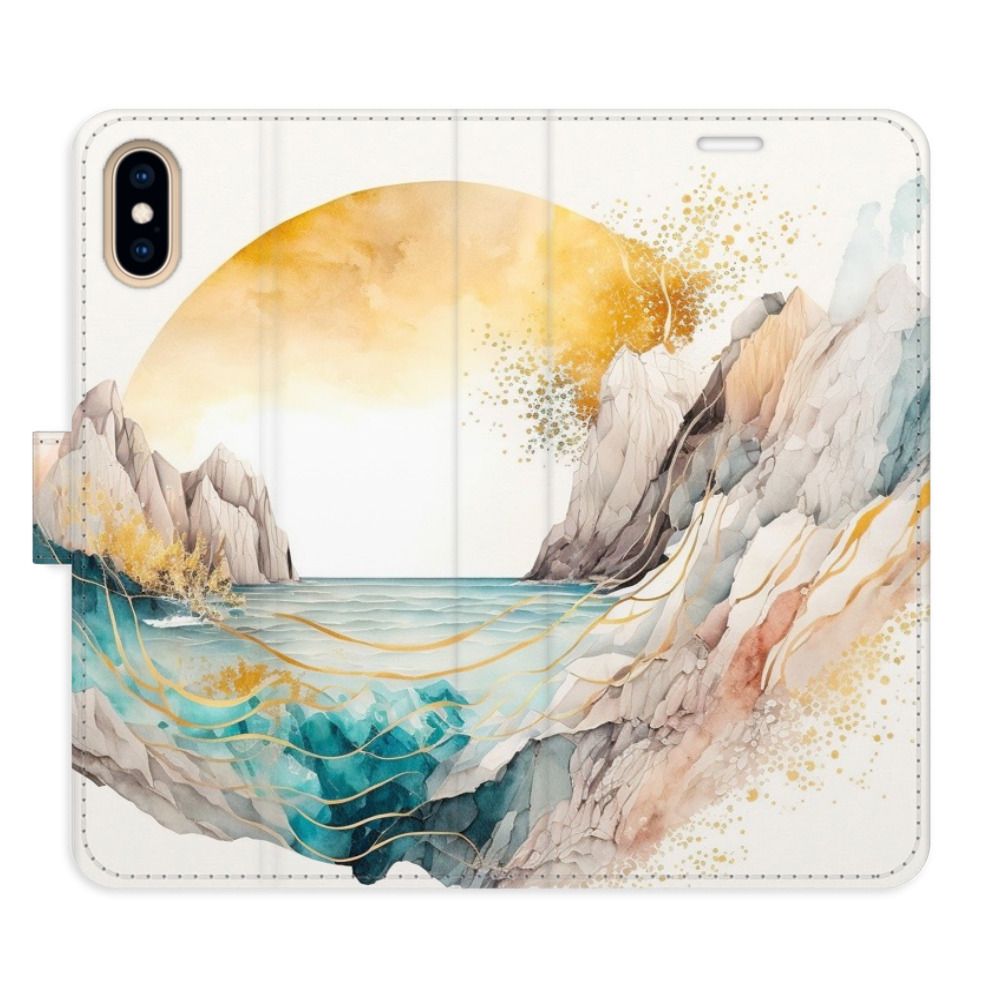 Flipové puzdro iSaprio - Winter in the Mountains - iPhone X/XS