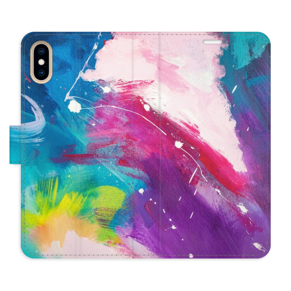 Flipové puzdro iSaprio - Abstract Paint 05 - iPhone X/XS