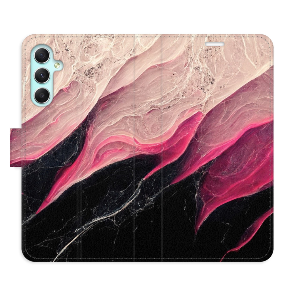 Flipové puzdro iSaprio - BlackPink Marble - Samsung Galaxy A34 5G