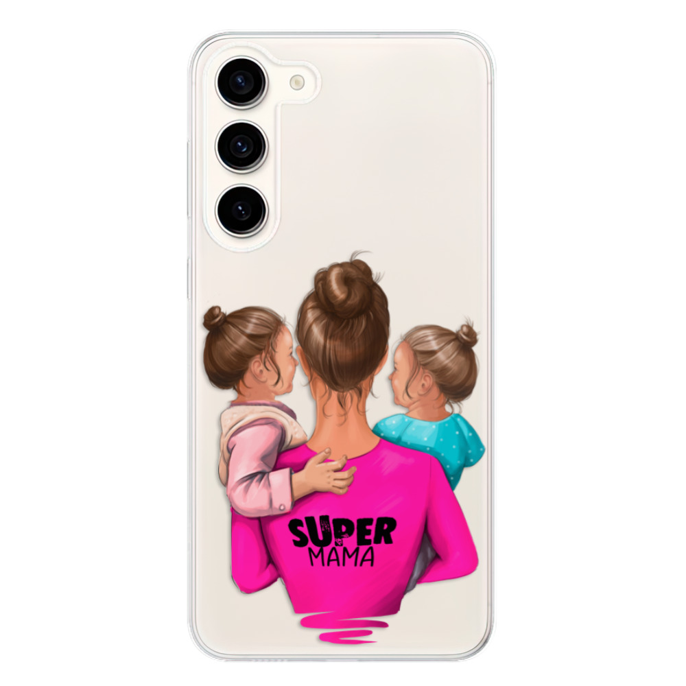 Odolné silikónové puzdro iSaprio - Super Mama - Two Girls - Samsung Galaxy S23+ 5G
