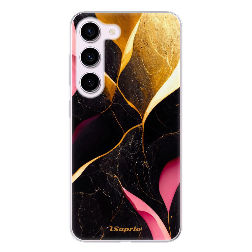 Odolné silikónové puzdro iSaprio - Gold Pink Marble - Samsung Galaxy S23 5G