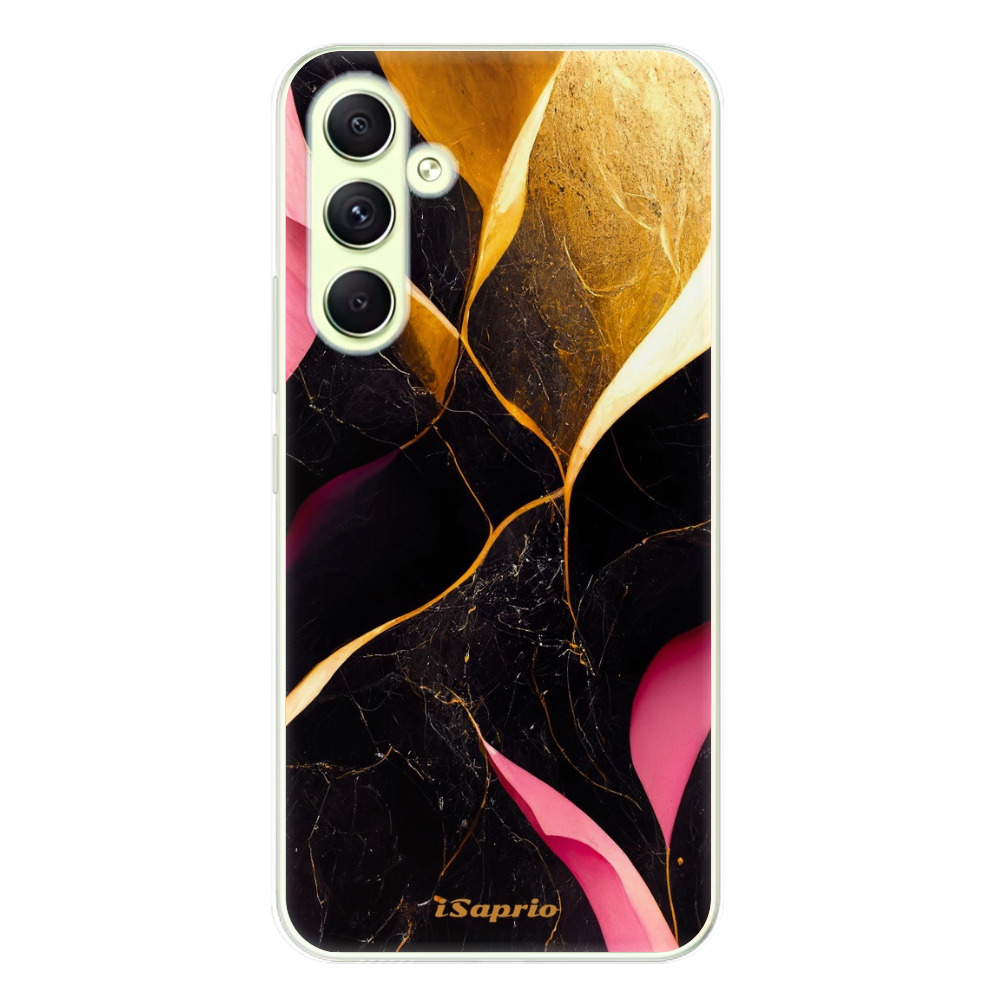 Odolné silikónové puzdro iSaprio - Gold Pink Marble - Samsung Galaxy A54 5G