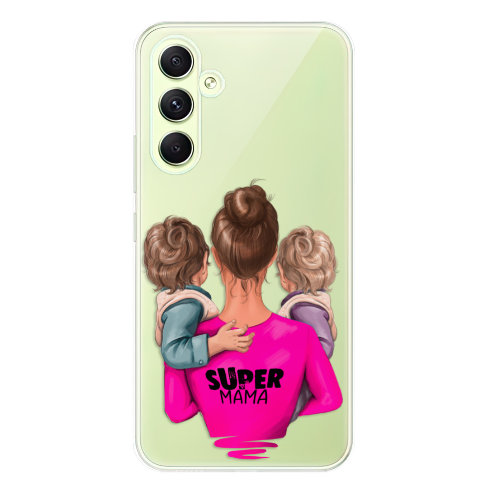 Odolné silikónové puzdro iSaprio - Super Mama - Two Boys - Samsung Galaxy A54 5G
