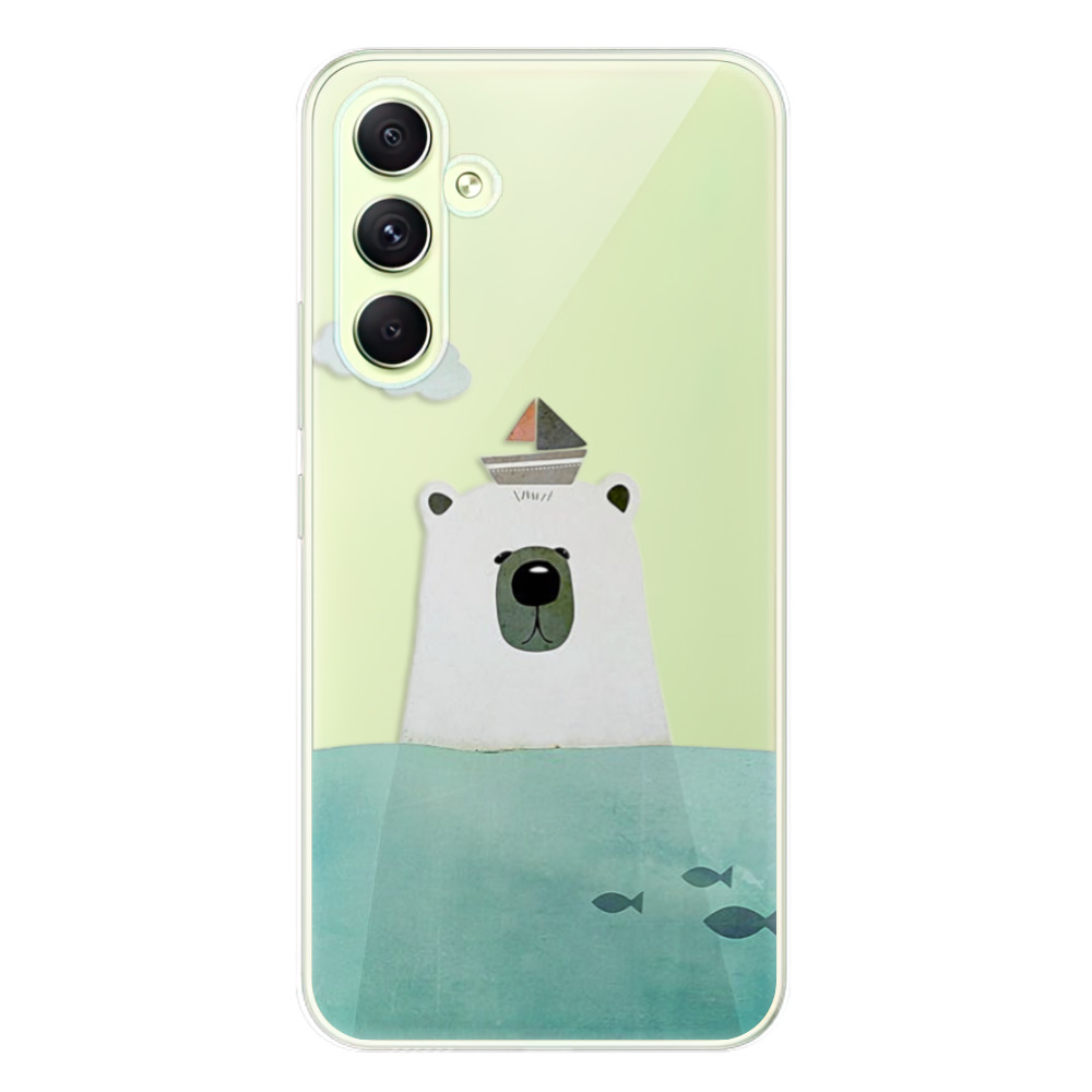Odolné silikónové puzdro iSaprio - Bear With Boat - Samsung Galaxy A54 5G