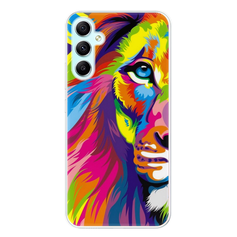 Odolné silikónové puzdro iSaprio - Rainbow Lion - Samsung Galaxy A34 5G