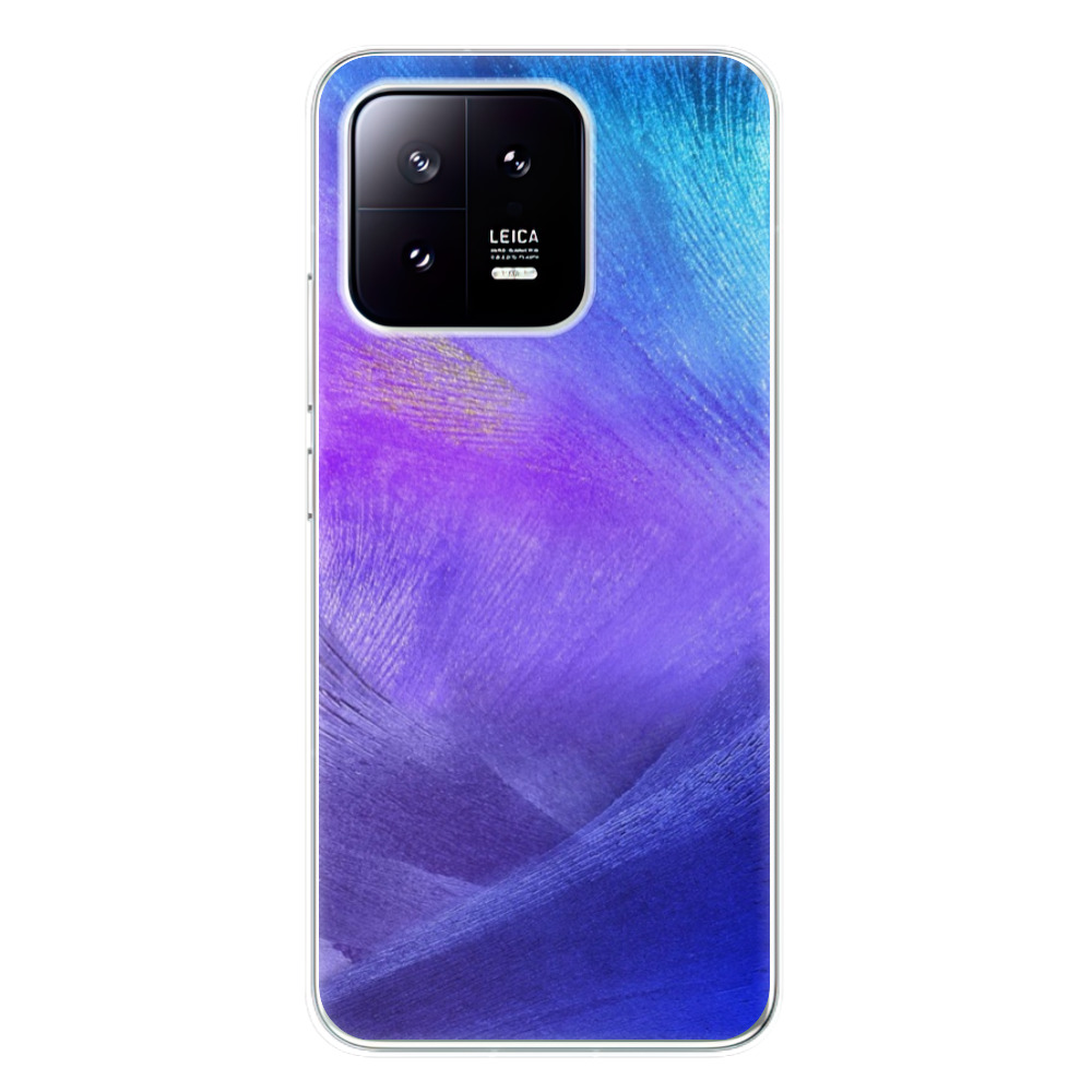 Odolné silikónové puzdro iSaprio - Purple Feathers - Xiaomi 13
