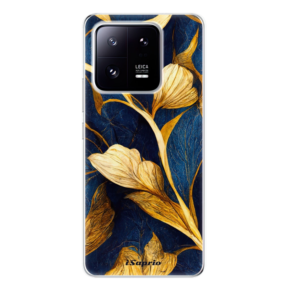 Odolné silikónové puzdro iSaprio - Gold Leaves - Xiaomi 13 Pro