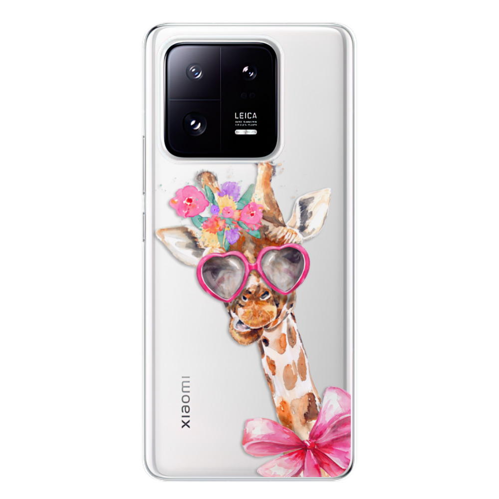 Odolné silikónové puzdro iSaprio - Lady Giraffe - Xiaomi 13 Pro