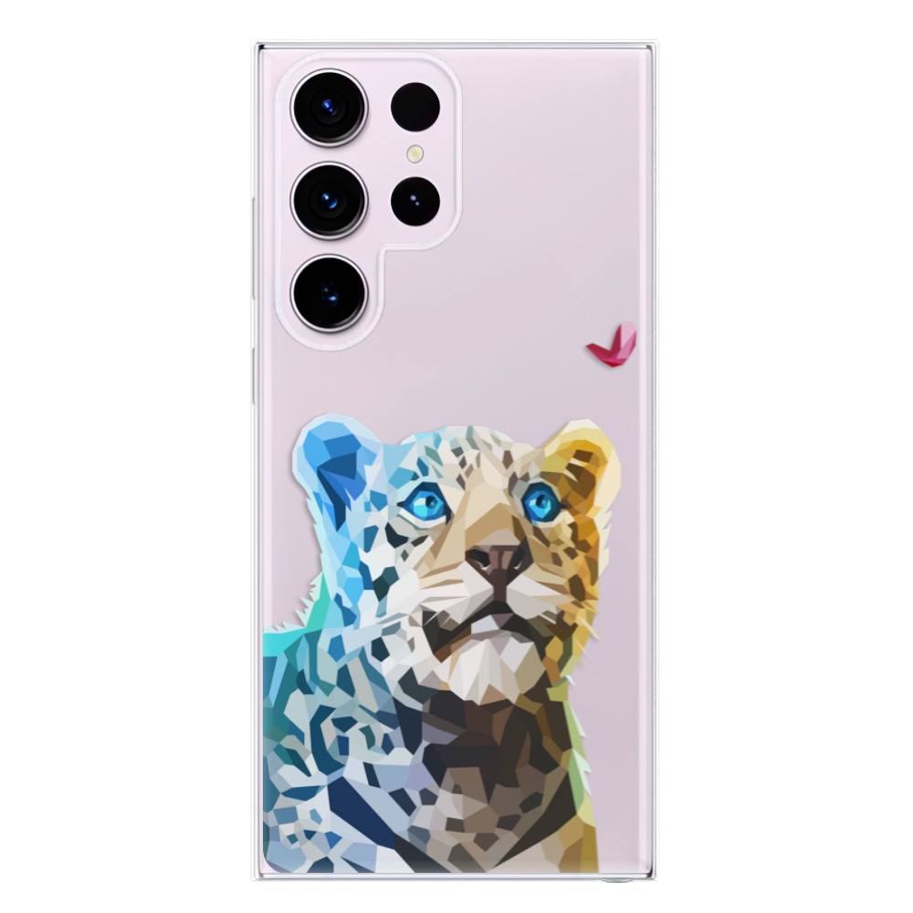 Odolné silikónové puzdro iSaprio - Leopard With Butterfly - Samsung Galaxy S23 Ultra