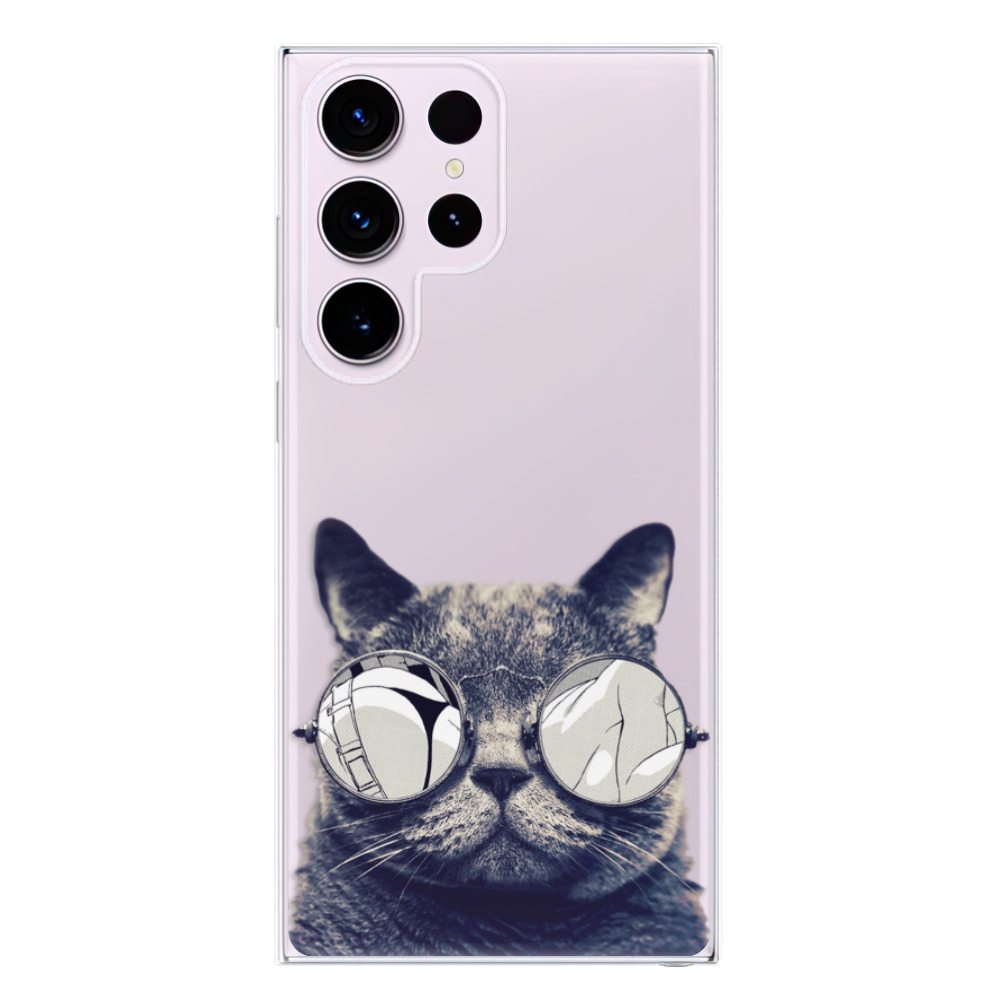 Odolné silikónové puzdro iSaprio - Crazy Cat 01 - Samsung Galaxy S23 Ultra