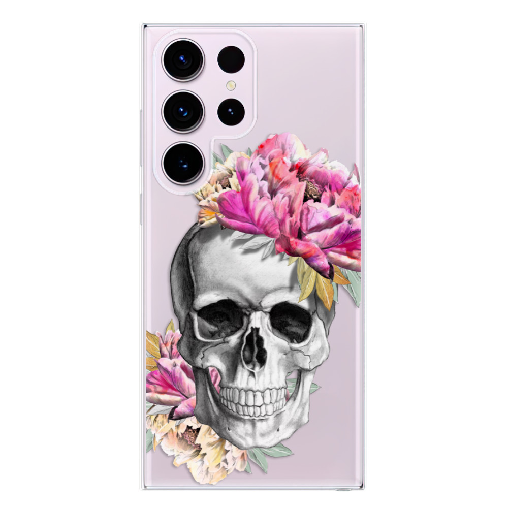 Odolné silikónové puzdro iSaprio - Pretty Skull - Samsung Galaxy S23 Ultra