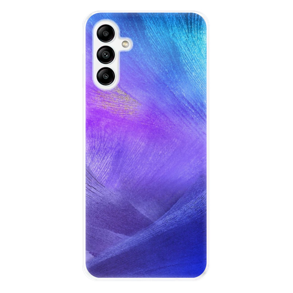 Odolné silikónové puzdro iSaprio - Purple Feathers - Samsung Galaxy A04s