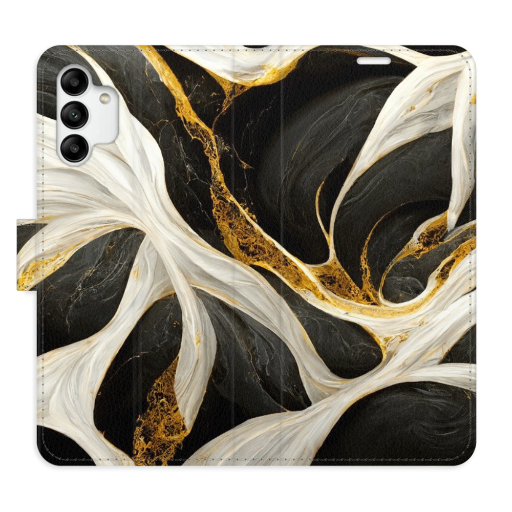 Flipové puzdro iSaprio - BlackGold Marble - Samsung Galaxy A04s