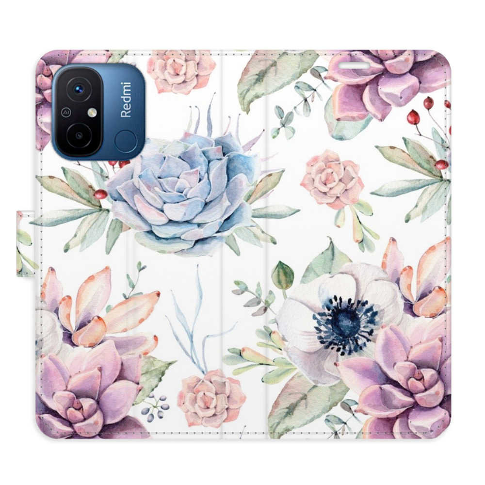 Flipové puzdro iSaprio - Succulents Pattern - Xiaomi Redmi 12C