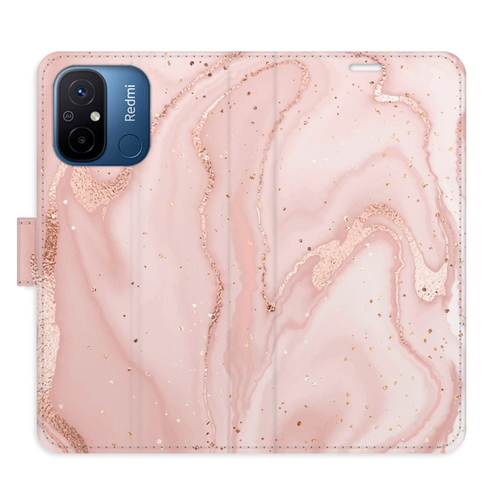 Flipové puzdro iSaprio - RoseGold Marble - Xiaomi Redmi 12C