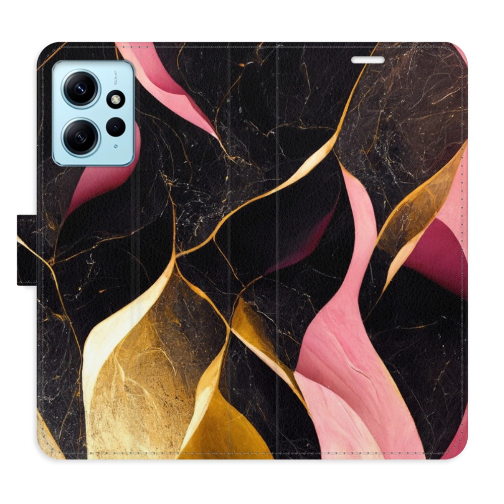 Flipové puzdro iSaprio - Gold Pink Marble 02 - Xiaomi Redmi Note 12 5G