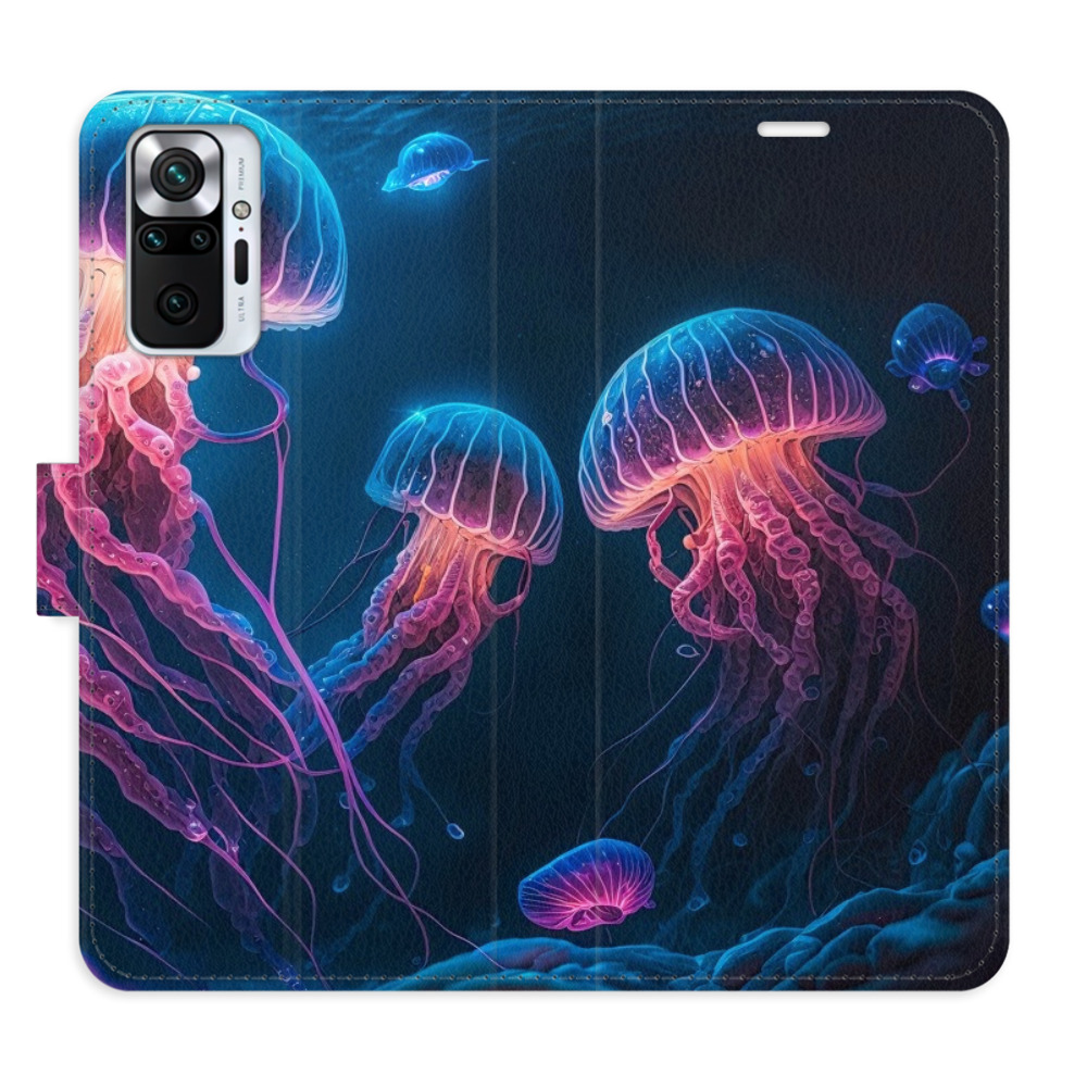 Flipové puzdro iSaprio - Jellyfish - Xiaomi Redmi Note 10 Pro