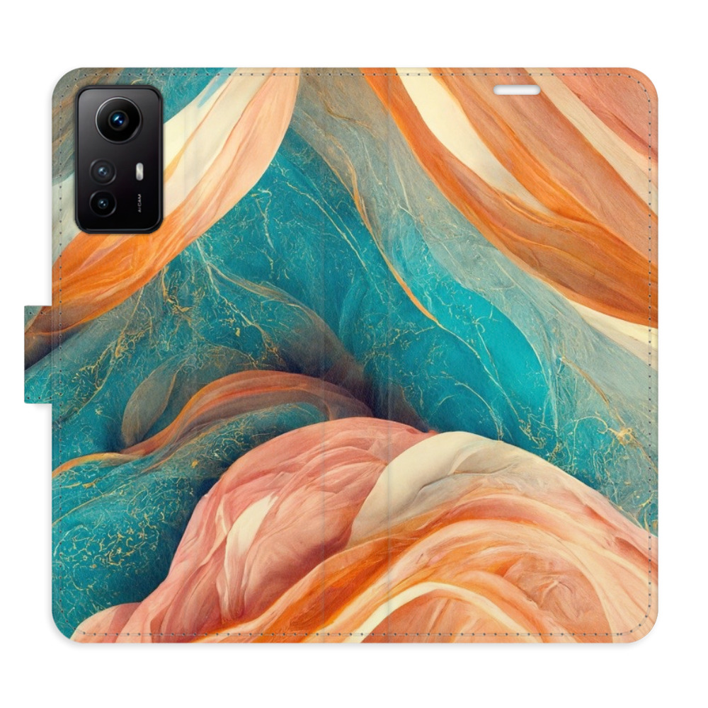 Flipové puzdro iSaprio - Blue and Orange - Xiaomi Redmi Note 12S