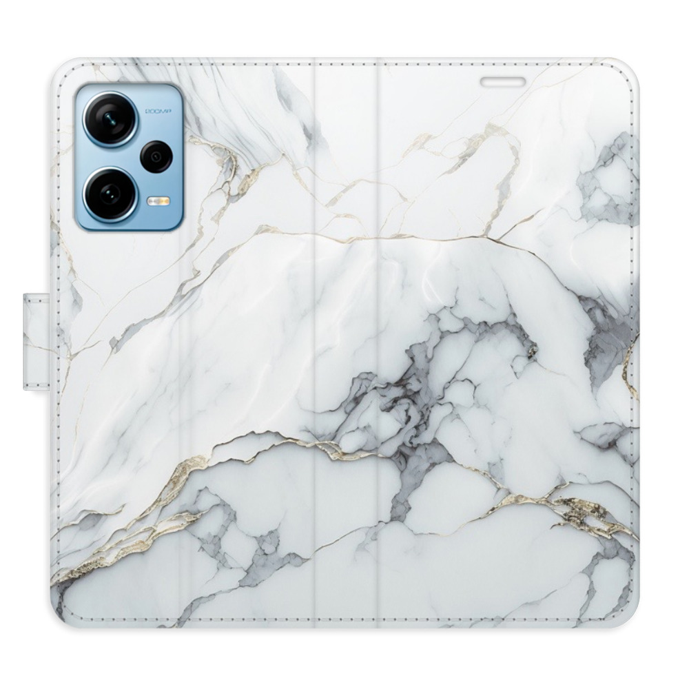 Flipové puzdro iSaprio - SilverMarble 15 - Xiaomi Redmi Note 12 Pro+ 5G