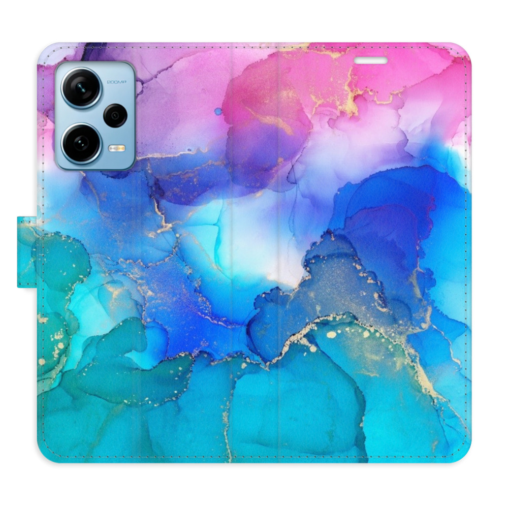 Flipové puzdro iSaprio - BluePink Paint - Xiaomi Redmi Note 12 Pro+ 5G