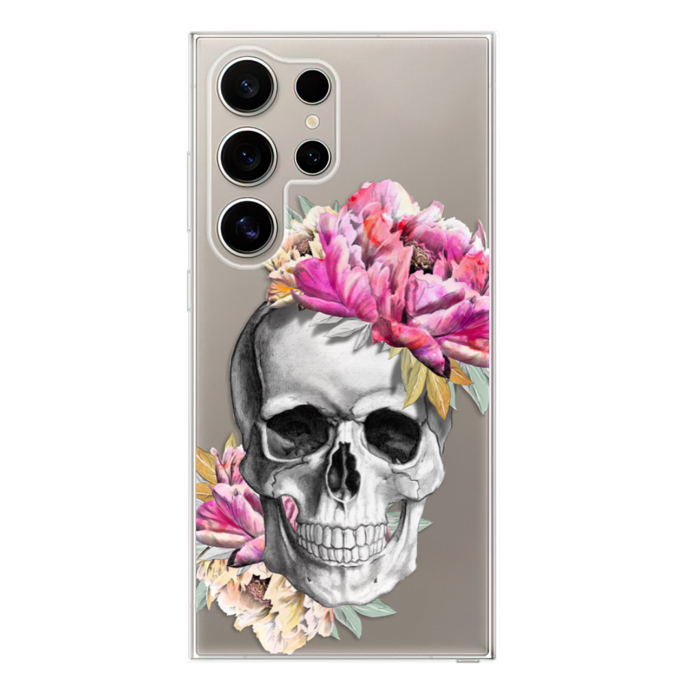 Odolné silikónové puzdro iSaprio - Pretty Skull - Samsung Galaxy S24 Ultra