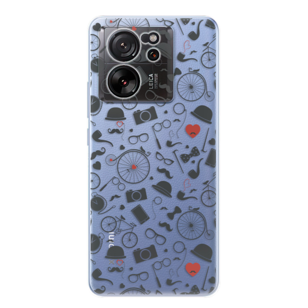Odolné silikónové puzdro iSaprio - Vintage Pattern 01 - black - Xiaomi 13T / 13T Pro