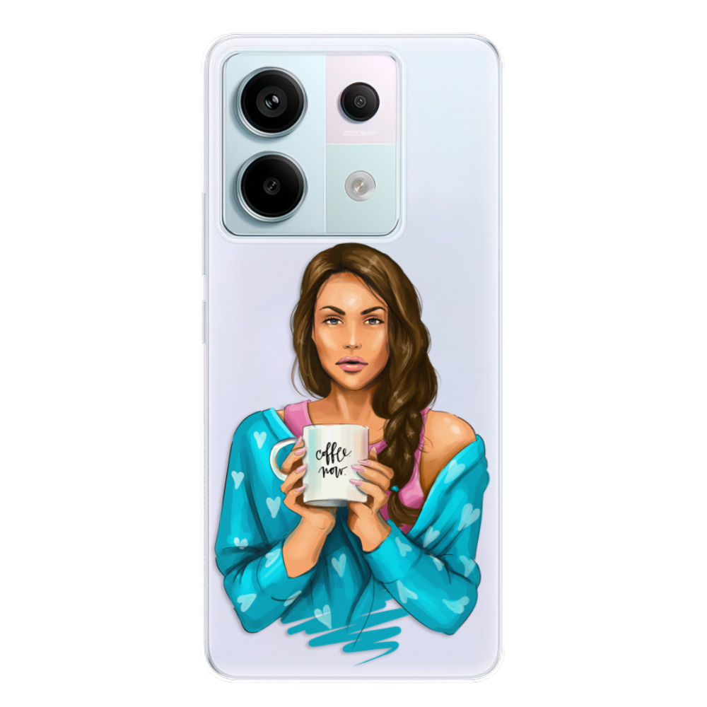 Odolné silikónové puzdro iSaprio - Coffe Now - Brunette - Xiaomi Redmi Note 13 Pro 5G / Poco X6 5G