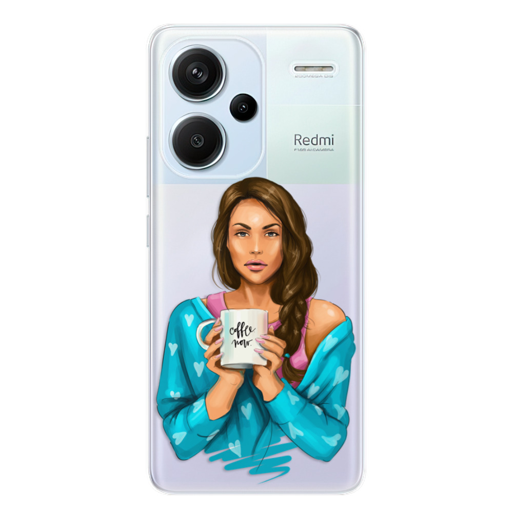 Odolné silikónové puzdro iSaprio - Coffe Now - Brunette - Xiaomi Redmi Note 13 Pro+ 5G