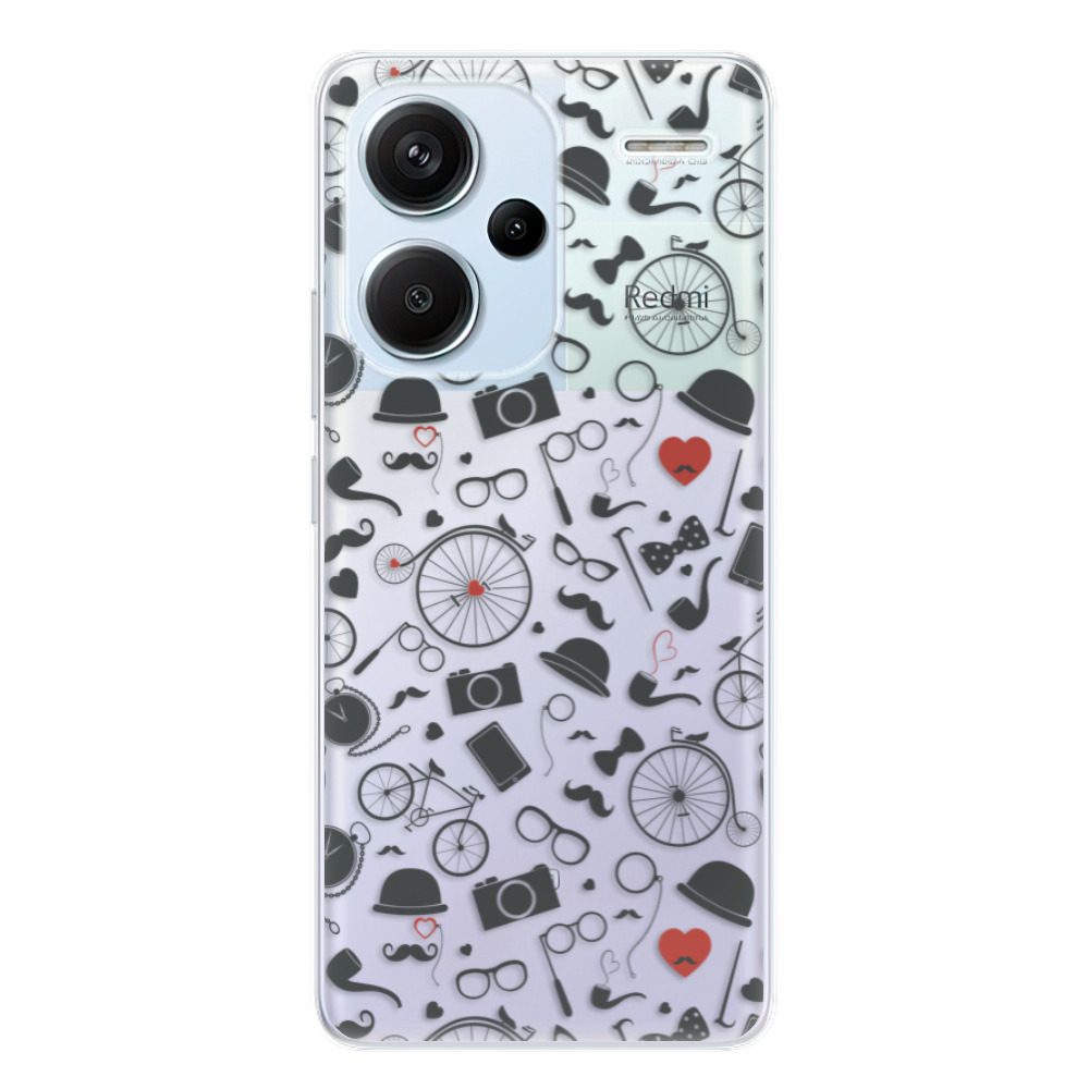 Odolné silikónové puzdro iSaprio - Vintage Pattern 01 - black - Xiaomi Redmi Note 13 Pro+ 5G