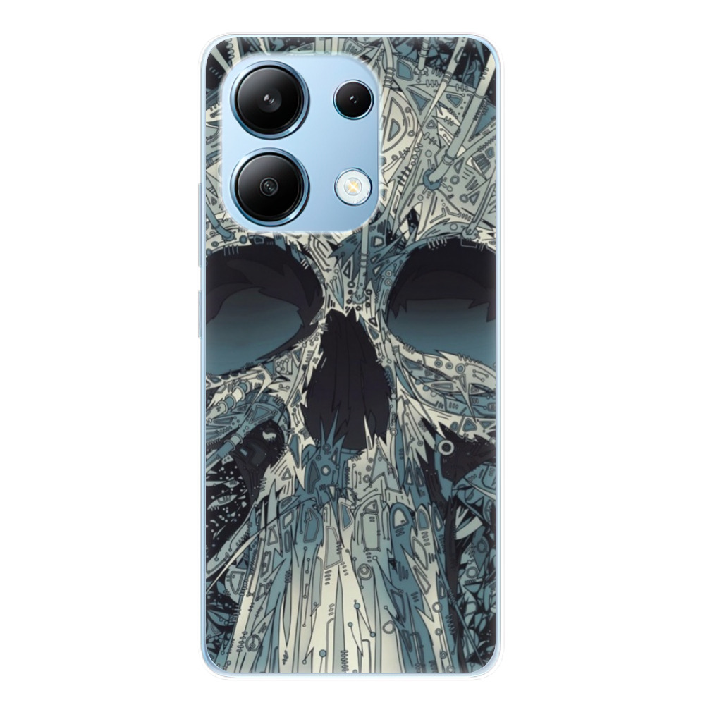 Odolné silikónové puzdro iSaprio - Abstract Skull - Xiaomi Redmi Note 13