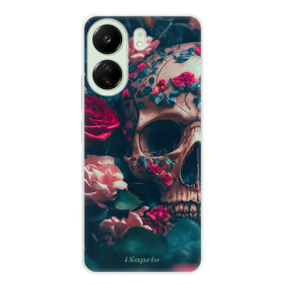 Odolné silikónové puzdro iSaprio - Skull in Roses - Xiaomi Redmi 13C
