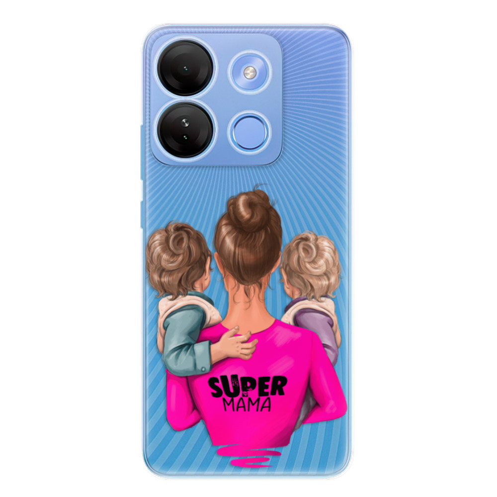 Odolné silikónové puzdro iSaprio - Super Mama - Two Boys - Infinix Smart 7