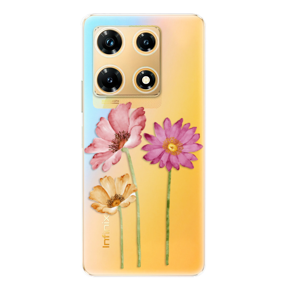 Odolné silikónové puzdro iSaprio - Three Flowers - Infinix Note 30 PRO