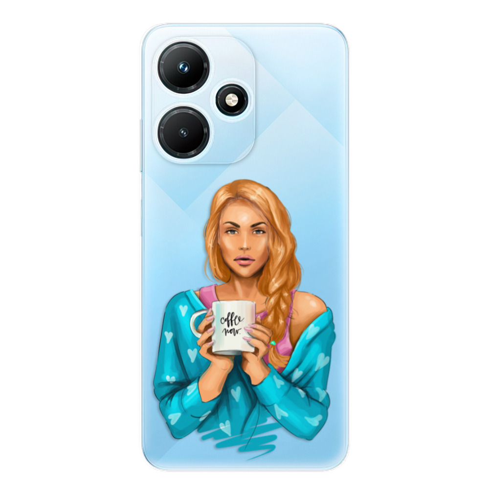 Odolné silikónové puzdro iSaprio - Coffe Now - Redhead - Infinix Hot 30i