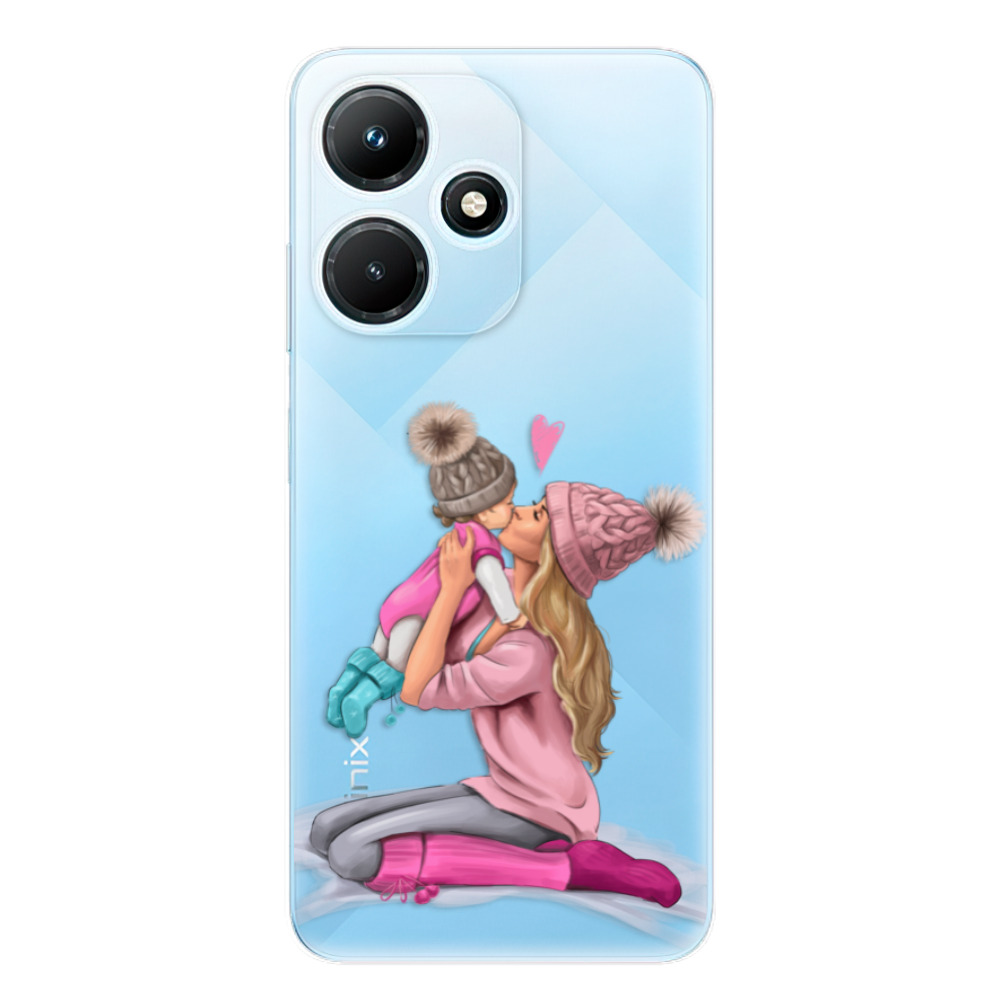 Odolné silikónové puzdro iSaprio - Kissing Mom - Blond and Girl - Infinix Hot 30i