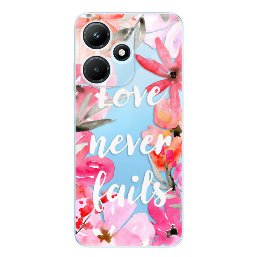Odolné silikónové puzdro iSaprio - Love Never Fails - Infinix Hot 30i