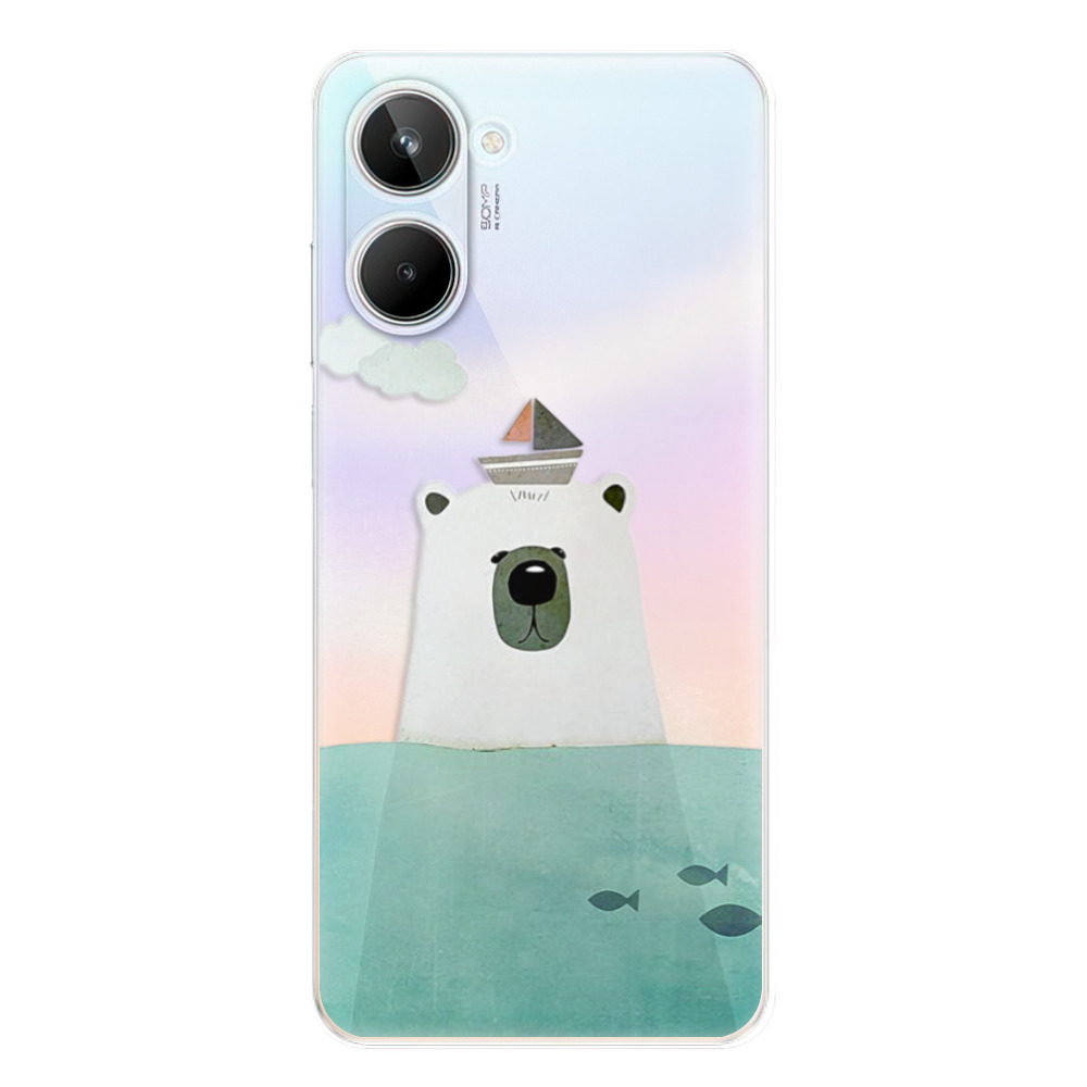 Odolné silikónové puzdro iSaprio - Bear With Boat - Realme 10