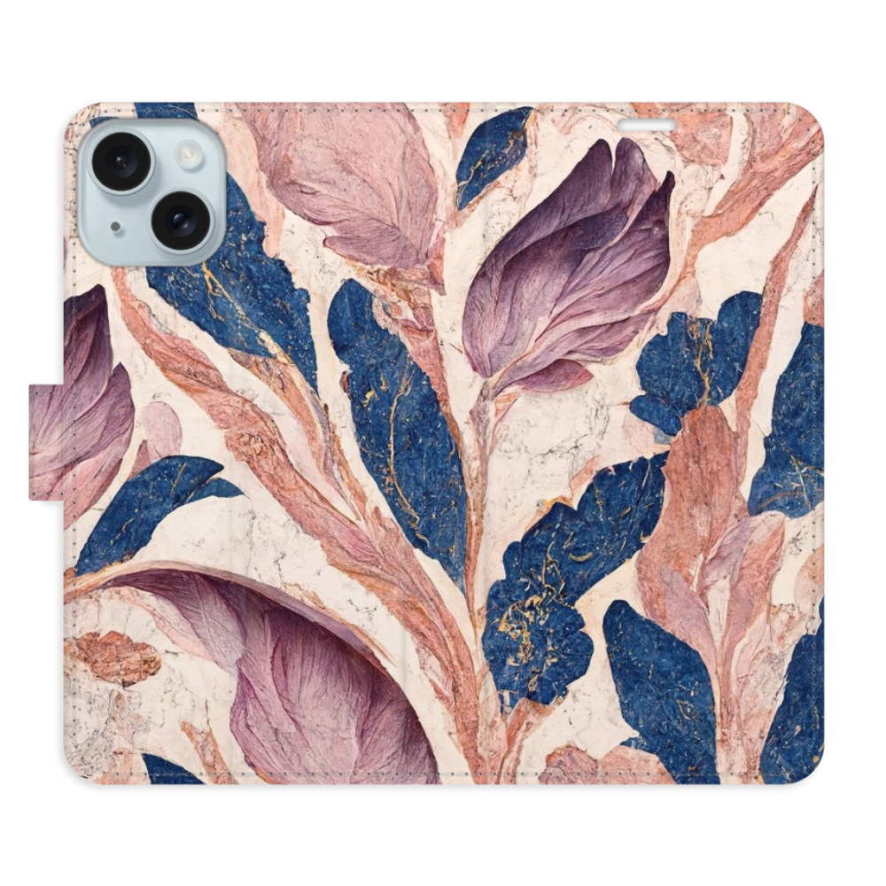 Flipové puzdro iSaprio - Old Leaves 02 - iPhone 15 Plus